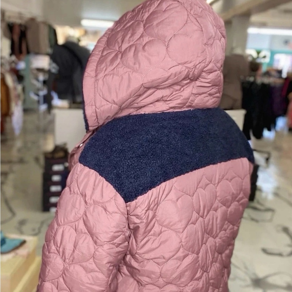 White Birch Quilted Puffer Jacket - Pink and Black - Picture 2 of 4